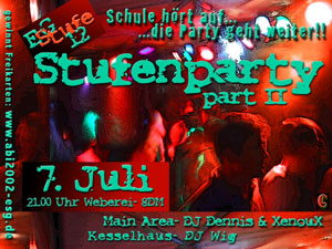 Flyer fr unsere 2. Stufenparty